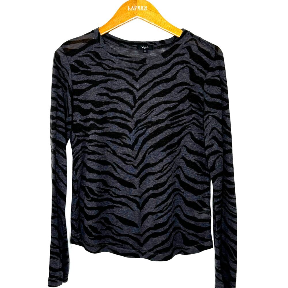 Rails‎ Sully Charcoal Tiger Stripe Top XS